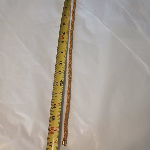 vintage gold tone mesh with gold tone balls twisted necklace - Picture 10 of 14